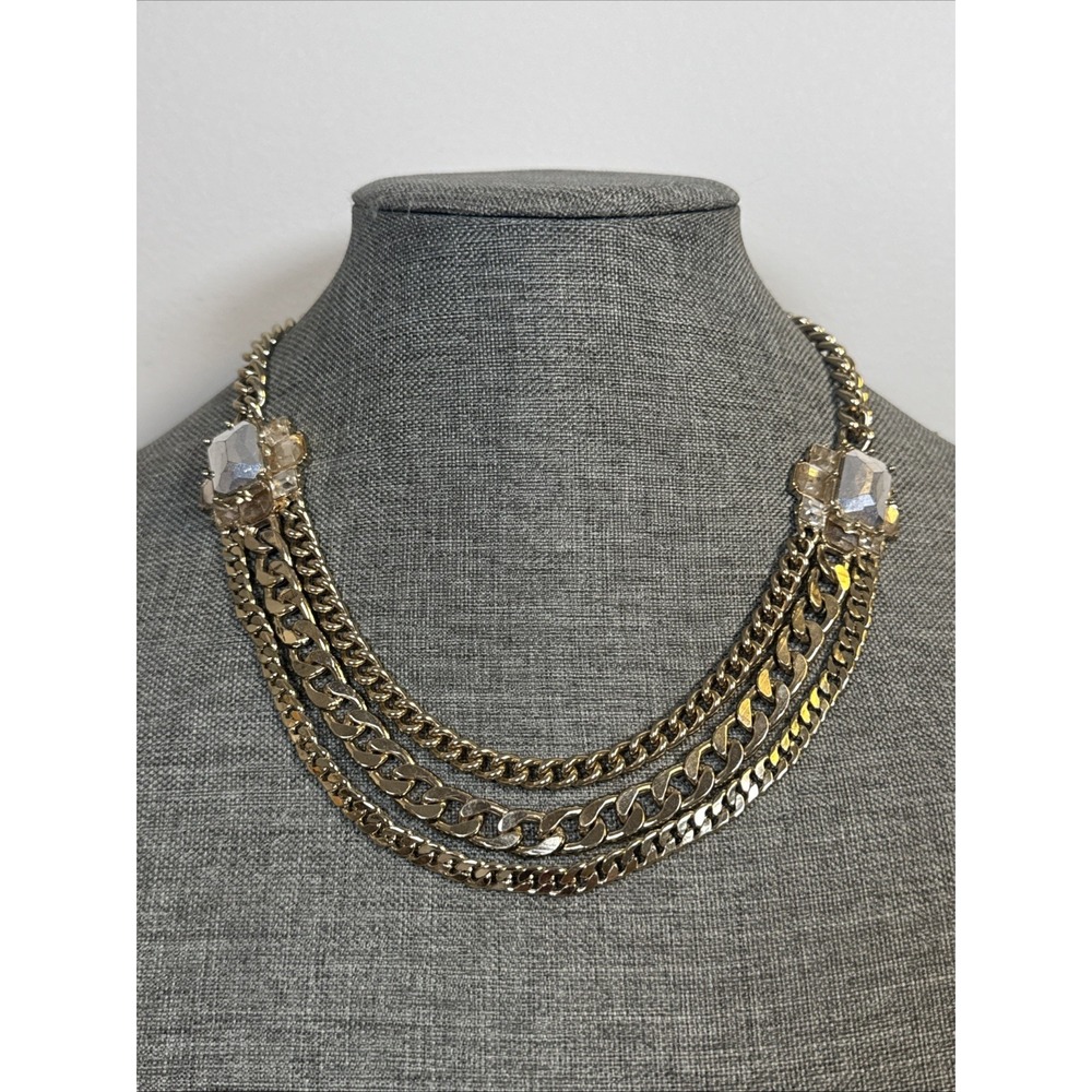 Golden tone Banana Republics linked chain  Nicholas Necklaces 19"